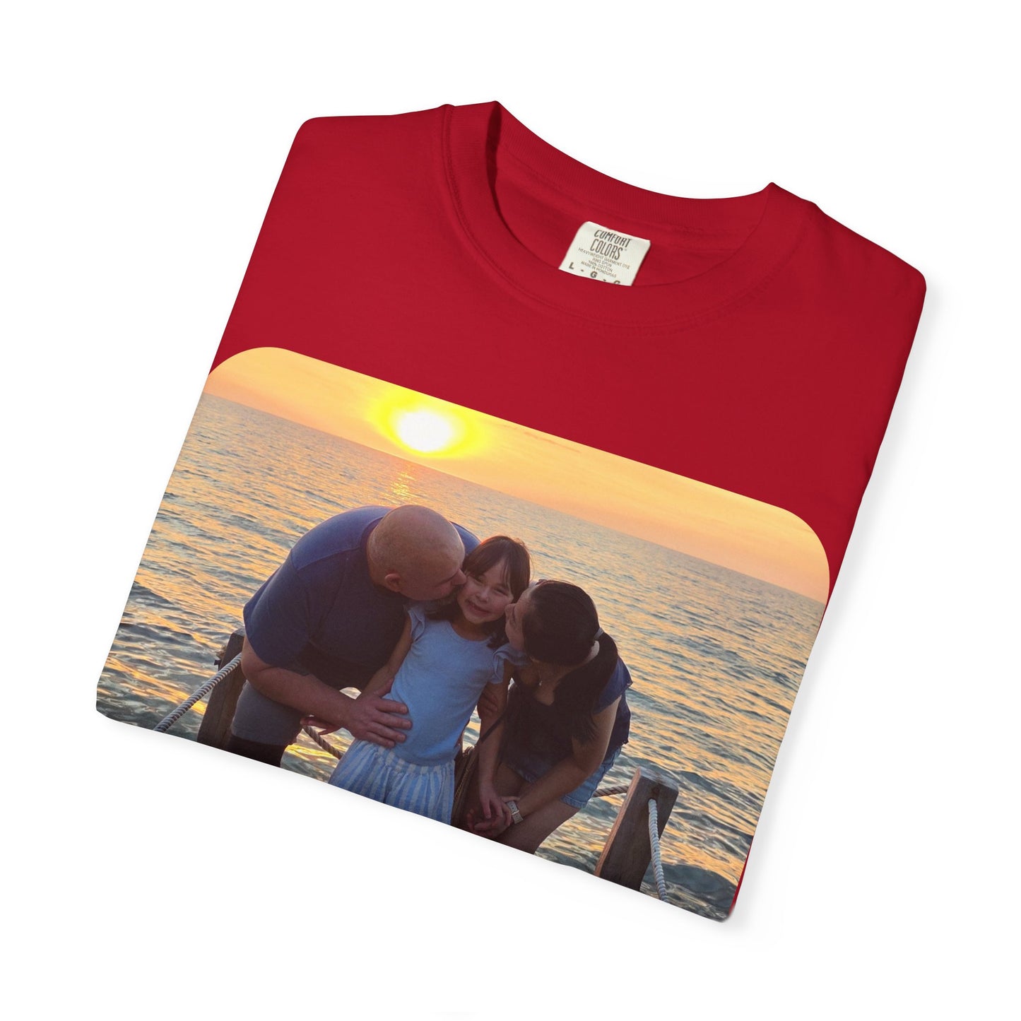 Photo Memory T‑Shirt — 'The Halversons 2026' Personalized Family Sunset Tee