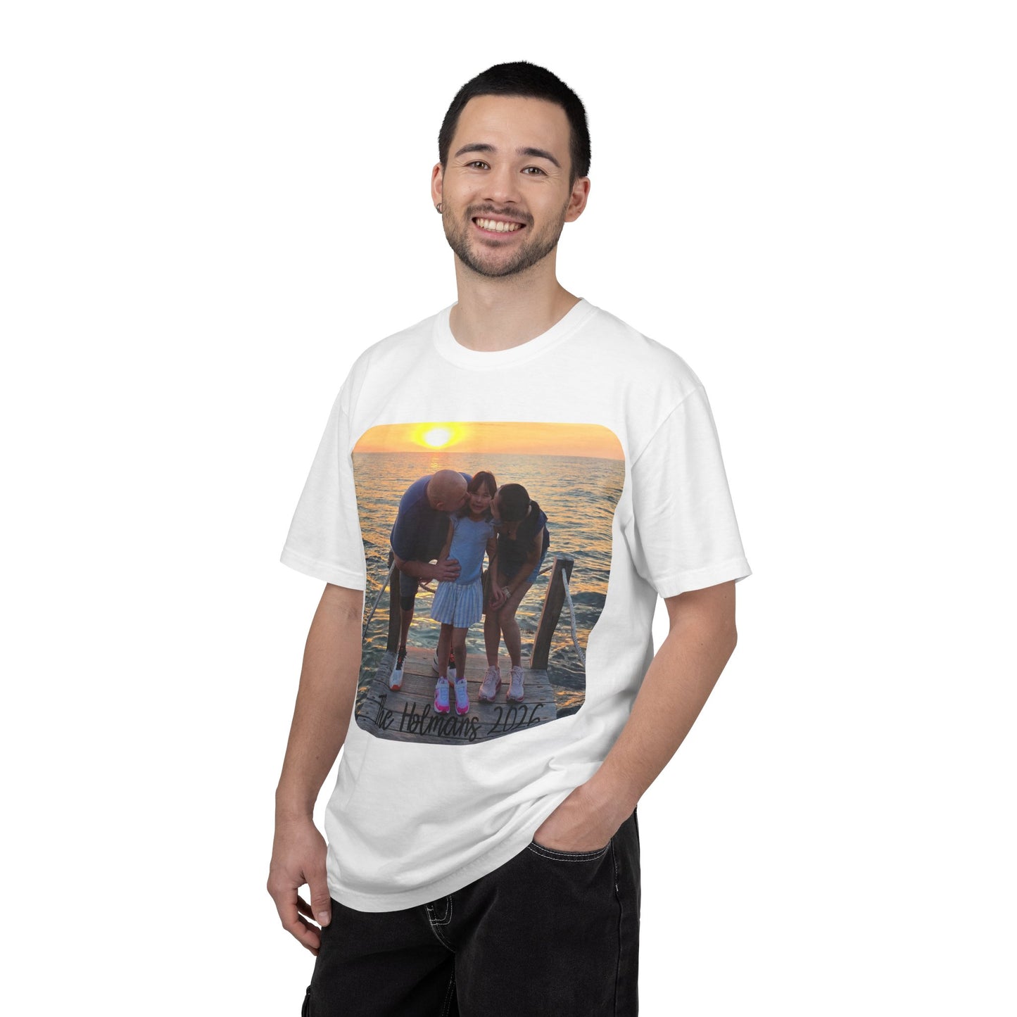 Photo Memory T‑Shirt — 'The Halversons 2026' Personalized Family Sunset Tee